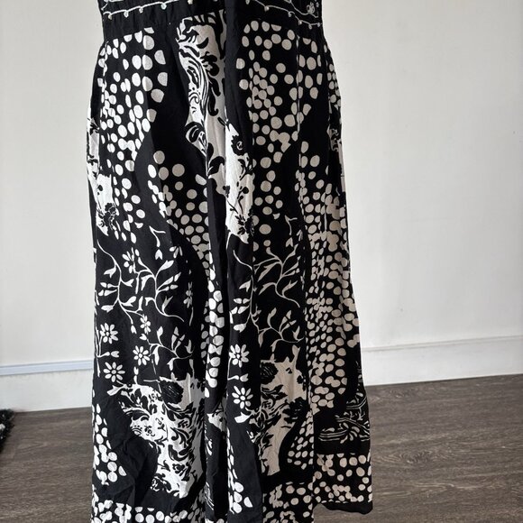 Vintage Y2K Mlle Gabrielle Midi Babydoll Dress Sz Large Floral Beaded Fairy Boho - Picture 10 of 15